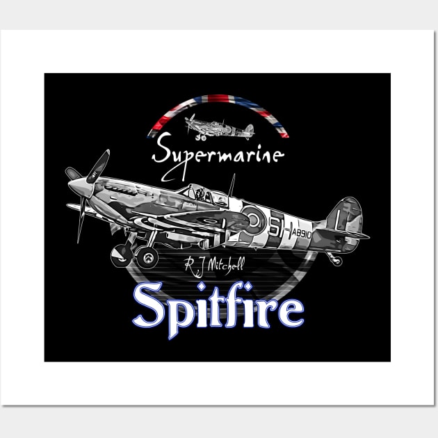 Spitfire Wall Art by aeroloversclothing